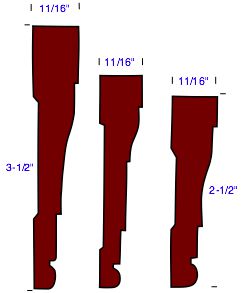 bead and cove case molding profiles