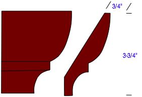 bed cove crown molding profile