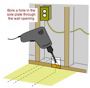 illustration of drilling a hole in soleplate