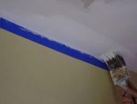 brushing a white ceiling