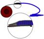 illustration of strapping cable to an electrician's fish tape