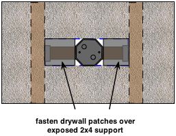 patch over 2x4 fan support