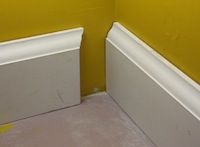 example of coped wood trim molding joint