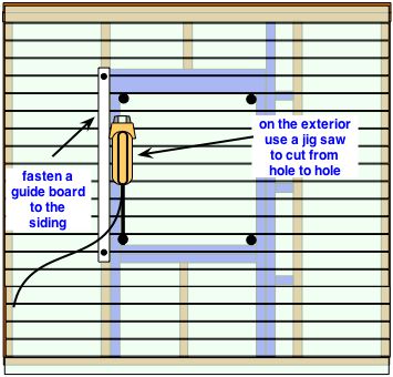 wall and window frame diagram