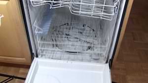 photo of a maytag dishwasher with the door opened
