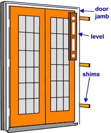 using a level to set a pre-hung door plumb