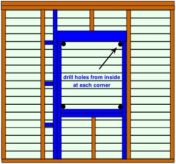 wall and window frame diagram