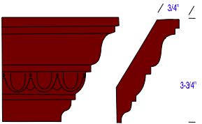 egg and dart embossed crown molding