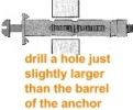 using an expansion wall anchor