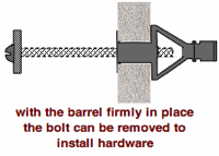 expansion wall anchor installed