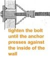 expansion wall anchor installed