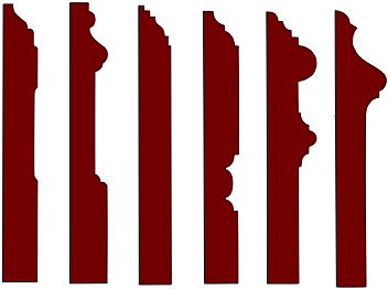 custom milled one-piece baseboard profiles