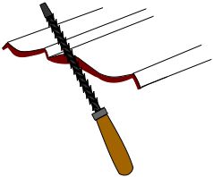 using a file to trim coped molding