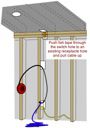 illustration of fishing electrical wiring in a wall