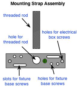 adapter parts for installing a ceiling fixture