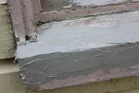 thin coat of auto body filler