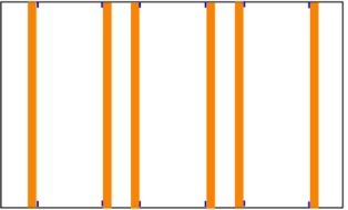 alternating wall stripes masked
