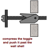 install a toggle wall anchor
