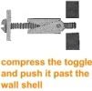 install a toggle wall anchor