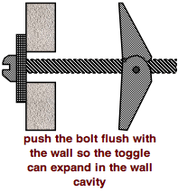 push the toggle into the wall
