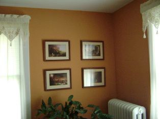 bedroom walls painted orange