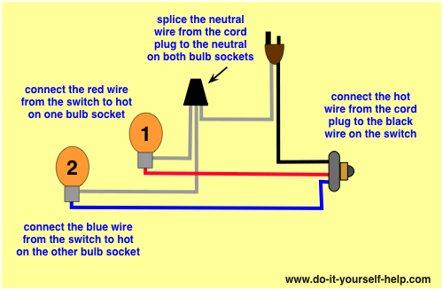 Lamp Switch Wiring Diagrams - Do-it-yourself-help.com