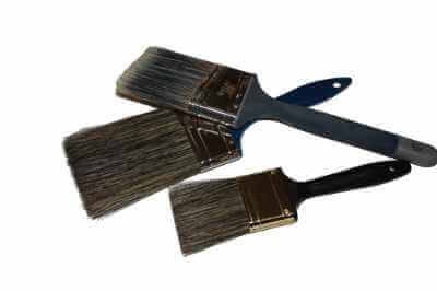 photo of 3 professional-quality brushes for house paint photo of 3 professional-quality brushes for house paint