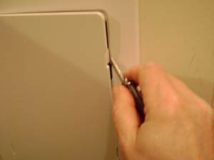 photo how to open a plastic wall access panel