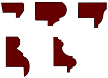 drawing of back band molding profiles