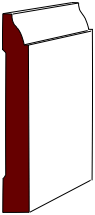 drawing of a one-piece baseboard molding drawing of a one-piece baseboard molding