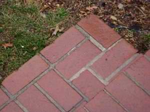 photo of brick steps and mortar joints photo of brick steps and mortar joints