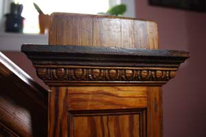 photo of egg and dart molding on a newel post photo of egg and dart molding on a newel post