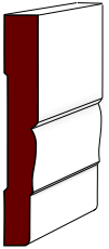 drawing of a one-piece door and window casing drawing of a one-piece door and window casing