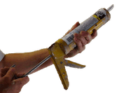 photo demonstrating how to load a caulking gun photo demonstrating how to load a caulking gun