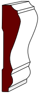 drawing of a one-piece chair rail drawing of a one-piece chair rail