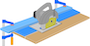 illustration of a rip cut jig for circular saw