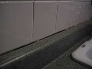 photo of a cleared crack behind a counter photo of a cleared crack behind a counter