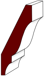 drawing of 38/52 degree crown molding drawing of 38/52 degree crown molding