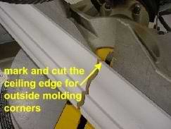 photo illustrating marking and cutting outside compound miter joints photo illustrating marking and cutting outside compound miter joints