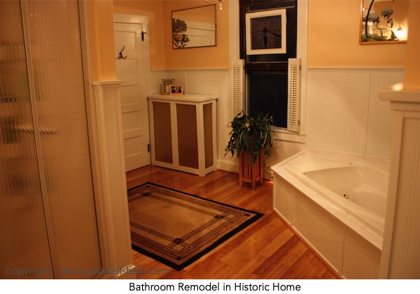 photo remodeled bathroom in historic home