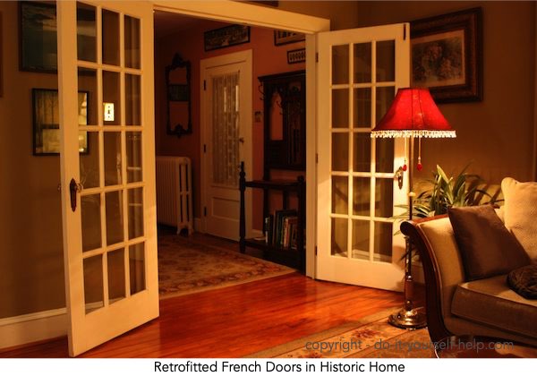 photo retrofitted french doors in historic home