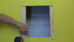 photo attaching wood framing for a drywall patch photo attaching wood framing for a drywall patch