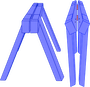 illustration of folding sawhorses