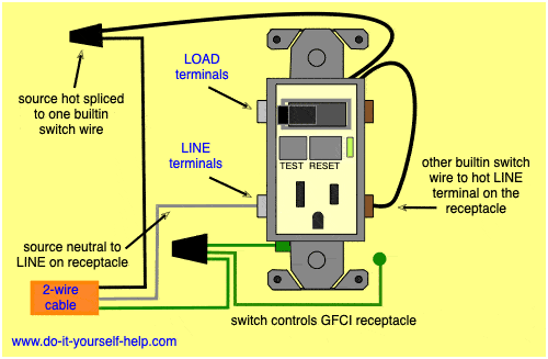 GFCI Switch Outlet Wiring Diagrams - Do-it-yourself-help.com