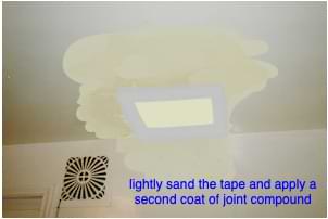 photo fiberglass tape around a new drywall patch photo fiberglass tape around a new drywall patch