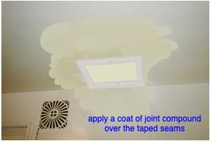 photo fiberglass tape around a new drywall patch photo fiberglass tape around a new drywall patch