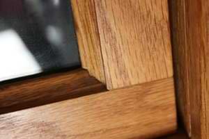photo of red oak raised panel door with glass photo of red oak raised panel door with glass
