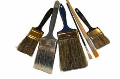 photo of various brushes for house paint photo of various brushes for house paint