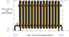 illustration of a cast iron radiator dimensions