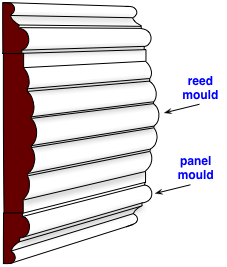 diagram of chair rail built with reed and panel mould diagram of chair rail built with reed and panel mould